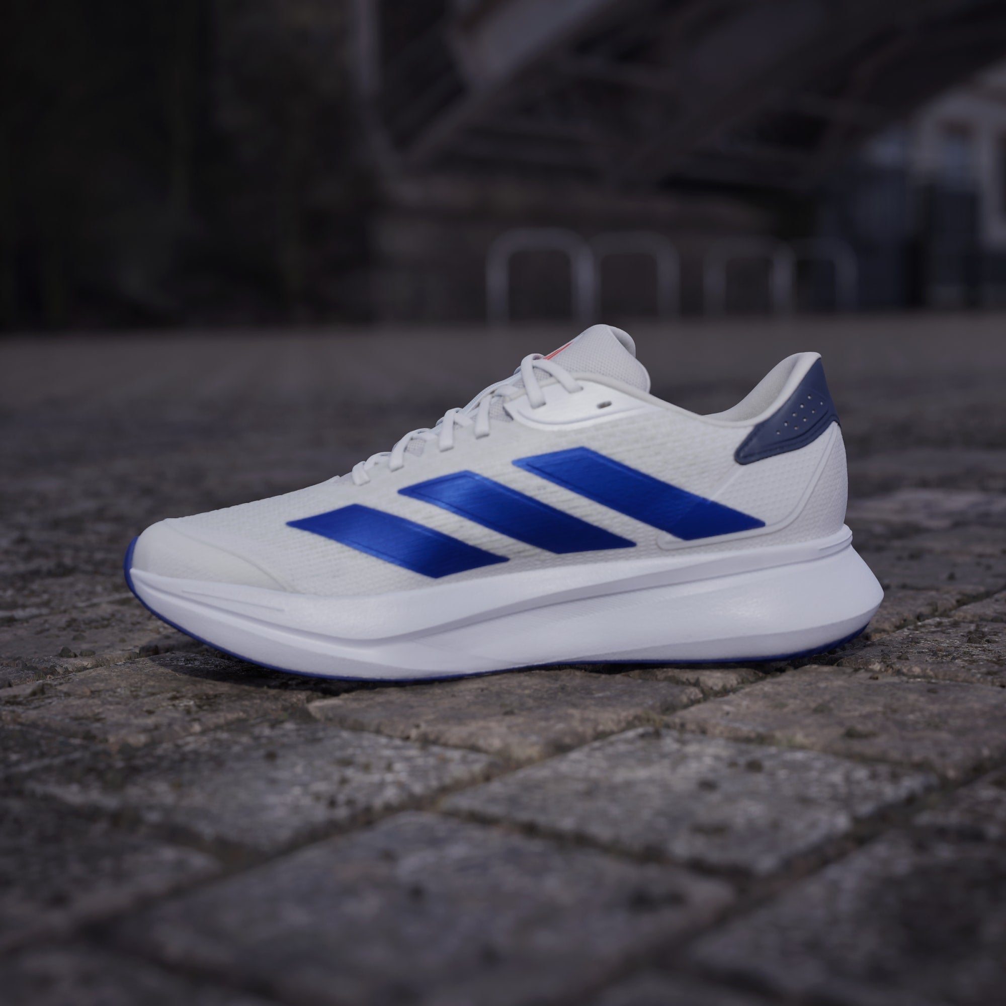 Adidas Men's Duramo 12 Sl White/Blue Running Shoes