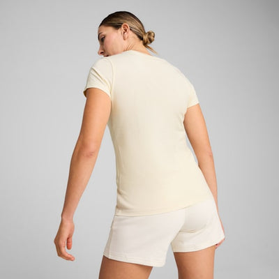 Puma Women's Essentials Elevated No Dye Beige Tee