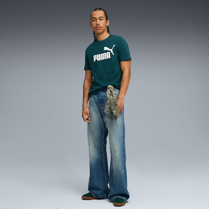 Puma Men's Essentials No.1 Logo Green Tee