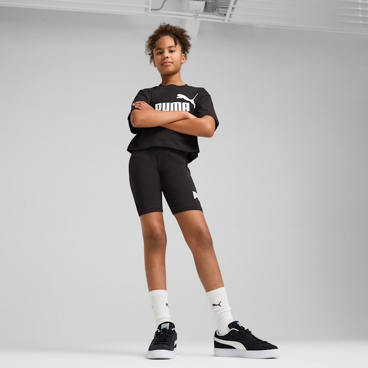 Puma Kid's Ess No.1 Logo Black Bike Short Leggings