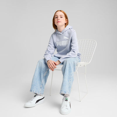 Puma Kid's Essentials 2 Colour Fleece Blue Hoodie
