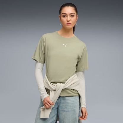 Puma Women's Essentials Relaxed Lux Army Tee