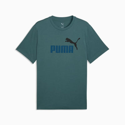 PUME MEN'S ESSENTIALS 2 COLOUR NO. 1 LOGO GREEN TEE