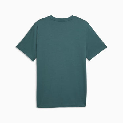 PUME MEN'S ESSENTIALS 2 COLOUR NO. 1 LOGO GREEN TEE