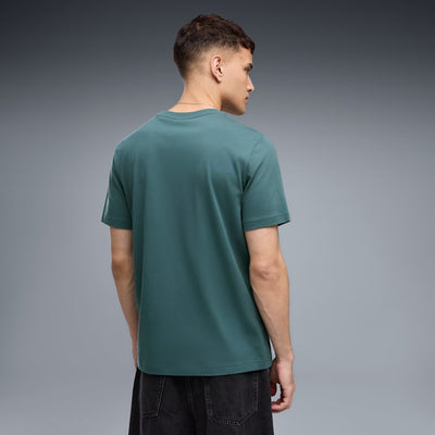 PUME MEN'S ESSENTIALS 2 COLOUR NO. 1 LOGO GREEN TEE