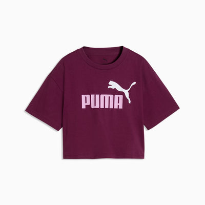 PUMA KID'S ESSENTIALS 2 COLOUR NO. 1 LOGO FUCHSIA TEE