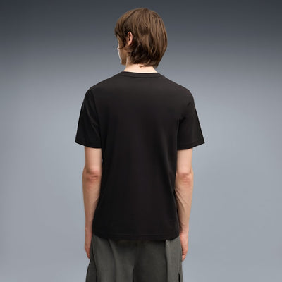 PUMA MEN'S ESSENTIALS 2 COLOUR NO. 1 LOGO BLACK/OLIVE TEE