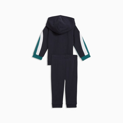Puma Kid's Essentials Block Full Zip Navy Tracksuit Set