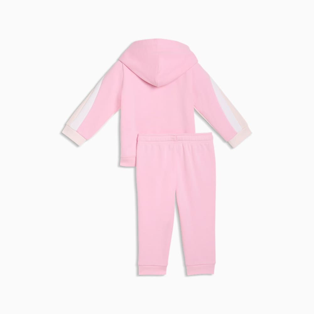 Puma Kid's Essentials Block Full Zip Pink Tracksuit Set