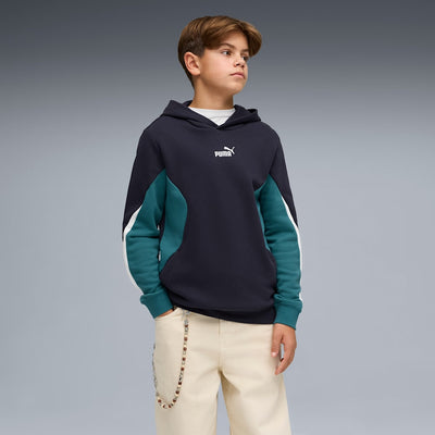 Puma Kid's Essentials Block Navy Hoodie