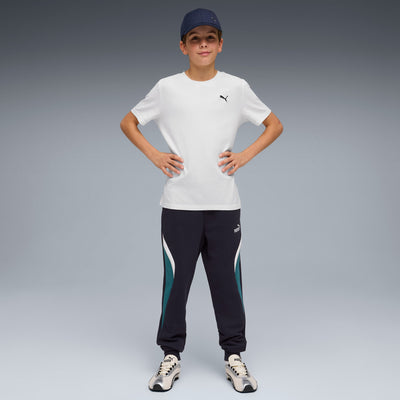 Puma Kid's Essentials Block Navy Trackpants