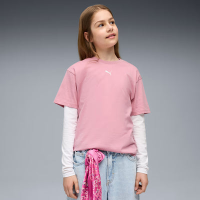 Puma Kid's Essentials Boxy Pink Tee