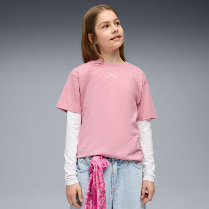 Puma Kid's Essentials Boxy Pink Tee