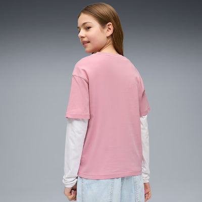 Puma Kid's Essentials Boxy Pink Tee