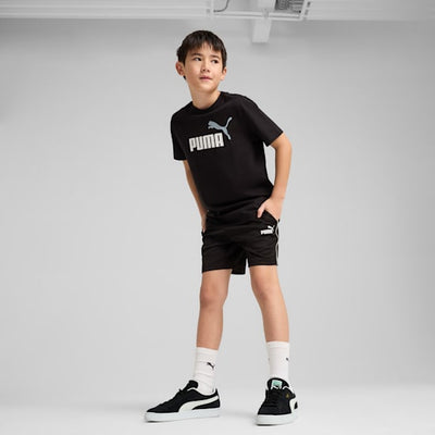 Puma Kid's Essentials 2 Colour Logo Black Tee