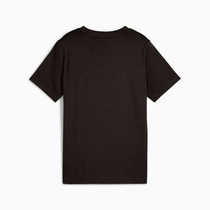 Puma Kid's Essentials 2 Colour Logo Black Tee