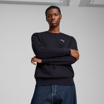 Puma Men's Essentials Fleece Crew Navy Sweatshirt
