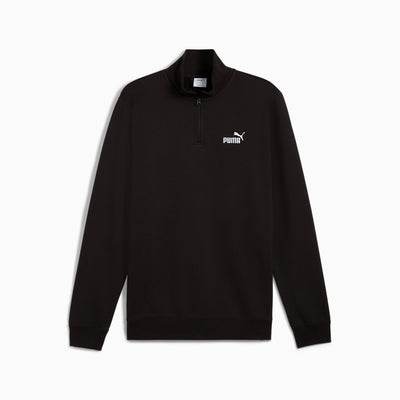 PUMA MEN'S ESSENTIALS NO. 1 LOGO BLACK QUARTER ZIP