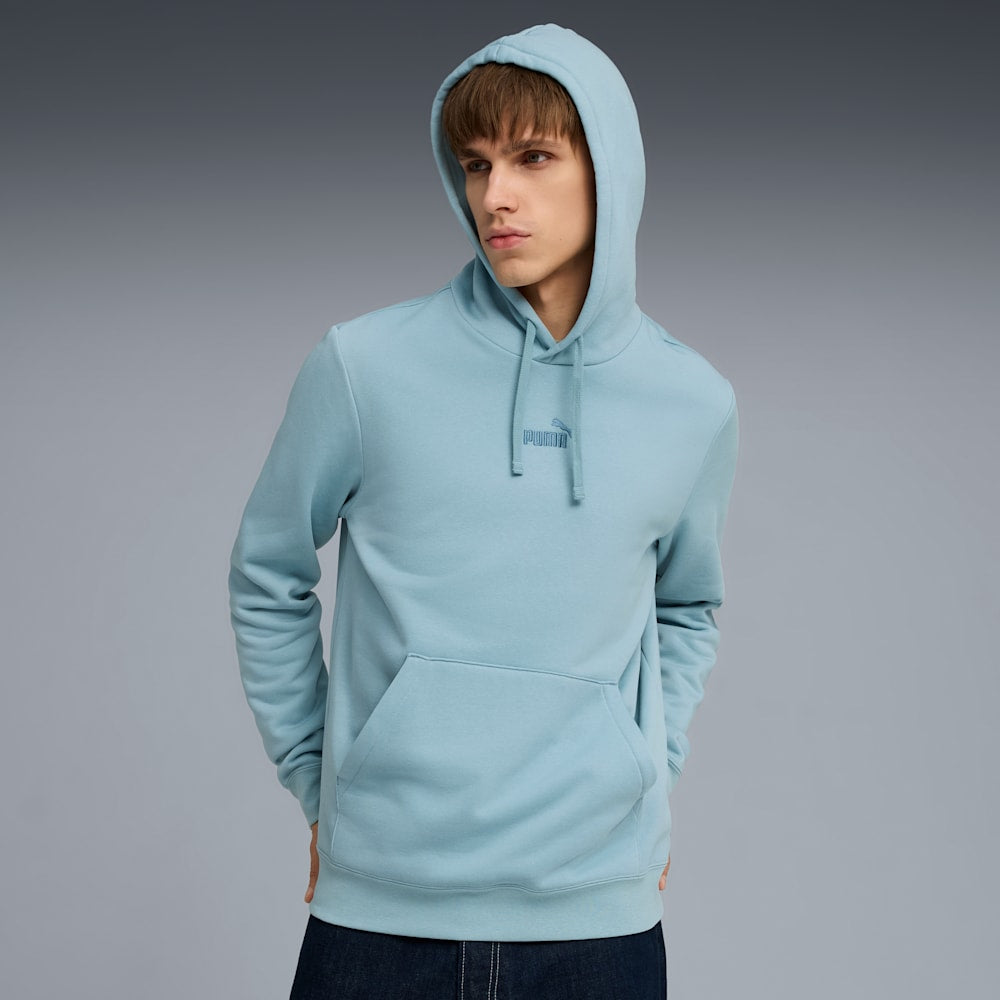Puma Men's Essentials No. 1 Small Logo Fleece Seafoam Hoodie