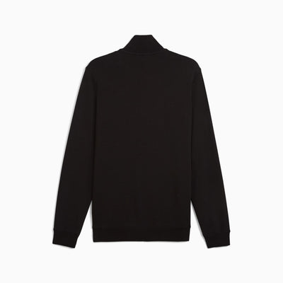 PUMA MEN'S ESSENTIALS NO. 1 LOGO BLACK QUARTER ZIP