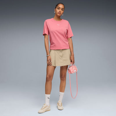PUMA WOMEN'S ESSENTIALS RELAXED PINK TEE
