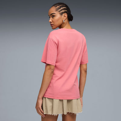 PUMA WOMEN'S ESSENTIALS RELAXED PINK TEE
