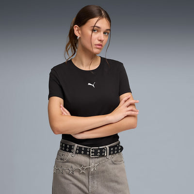 PUMA WOMEN'S ESSENTIALS BLACK TEE