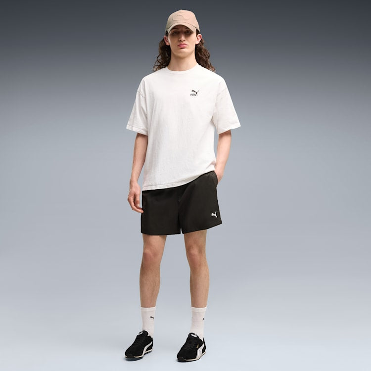 PUMA MEN'S ESSENTIALS WOVEN 5" BLACK SHORTS