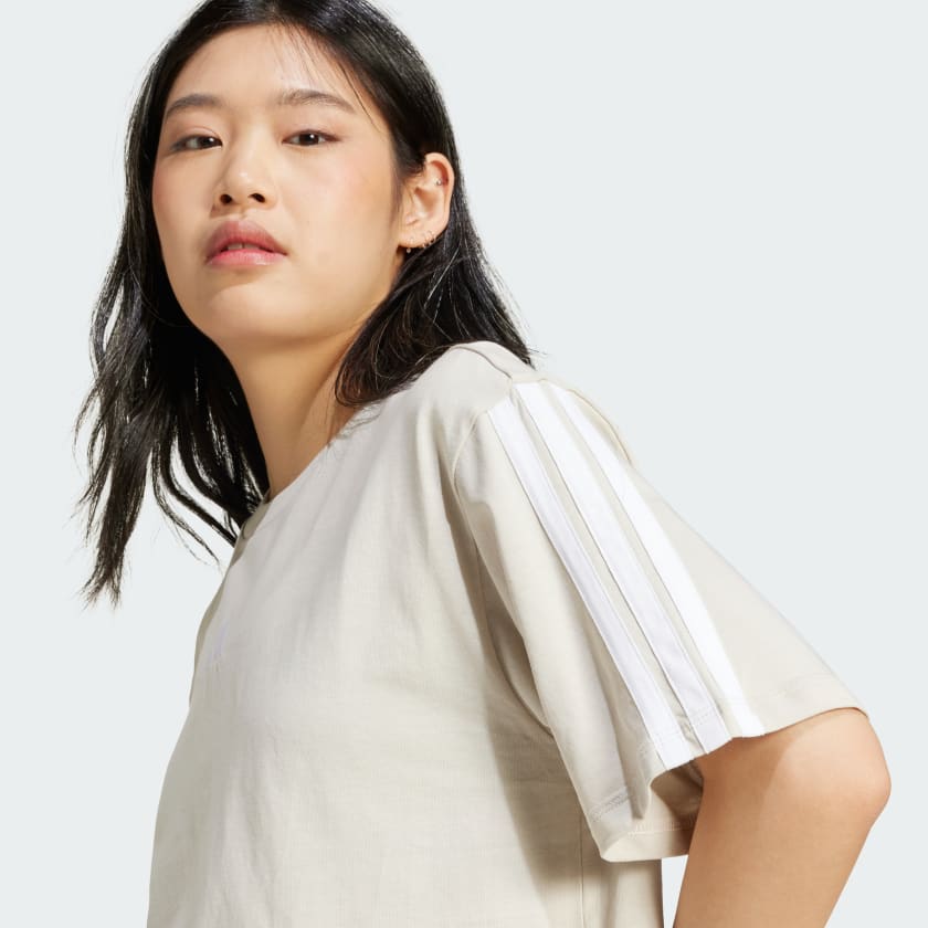 Adidas Women's 3-Stripes Boyfriend Alumina Tee