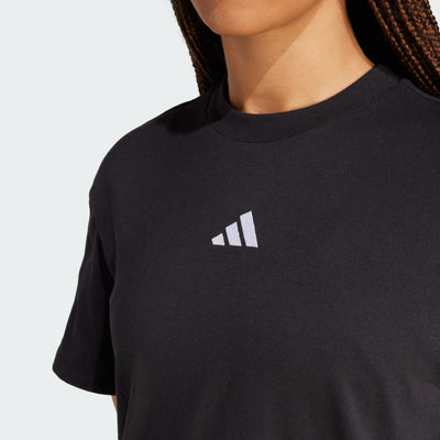 Adidas Women's 3-Stripes Boyfriend Black Tee