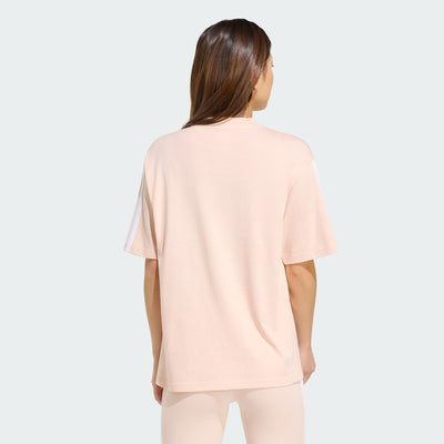 Adidas Women's 3-Stripes Boyfriend Pink Tee