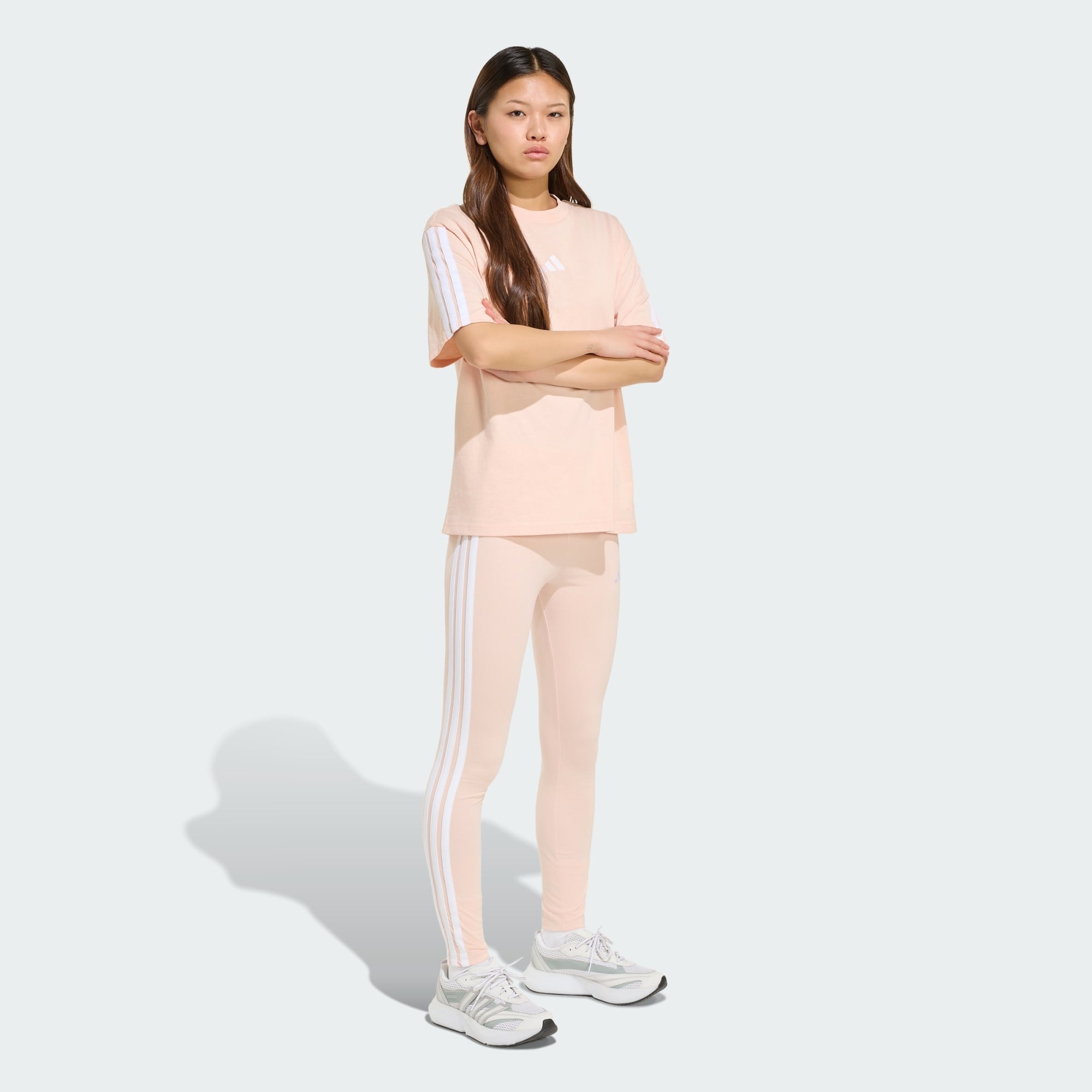 Adidas Women's 3-Stripes Boyfriend Pink Tee