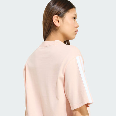 Adidas Women's 3-Stripes Boyfriend Pink Tee