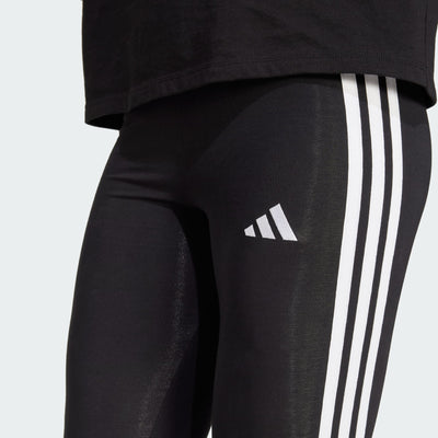 Adidas Women's Cotton 3-Stripes Black Tight