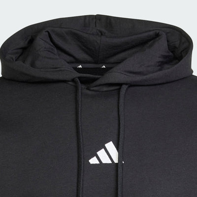 Adidas Men's 3-Stripes Fleece Black Hoodie