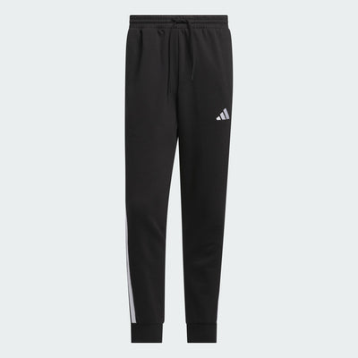 Adidas Men's 3-Stripes Fleece Black Trackpant