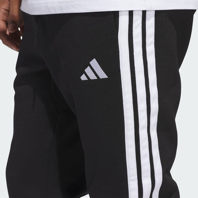 Adidas Men's 3-Stripes Fleece Black Trackpant
