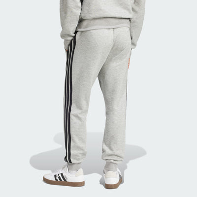 ADIDAS MEN'S 3-STRIPES FLEECE GREY TRACKPANT