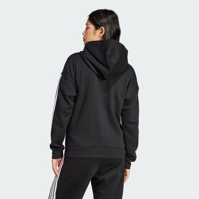 Adidas Women's 3-Stripes Fleece Full Zip Black Jacket