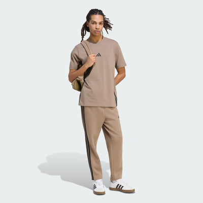 ADIDAS MEN'S ESSENTIALS 3-STRIPES SINGLE JERSEY KHAKI TEE