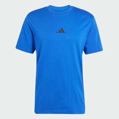 Adidas Men's 3-Stripes Small Logo Royal Tee