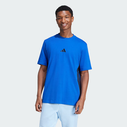 Adidas Men's 3-Stripes Small Logo Royal Tee