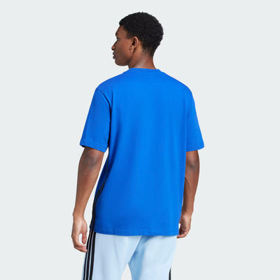 Adidas Men's 3-Stripes Small Logo Royal Tee