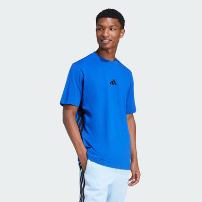 Adidas Men's 3-Stripes Small Logo Royal Tee