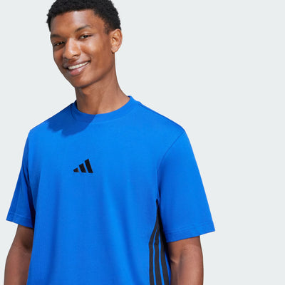 Adidas Men's 3-Stripes Small Logo Royal Tee