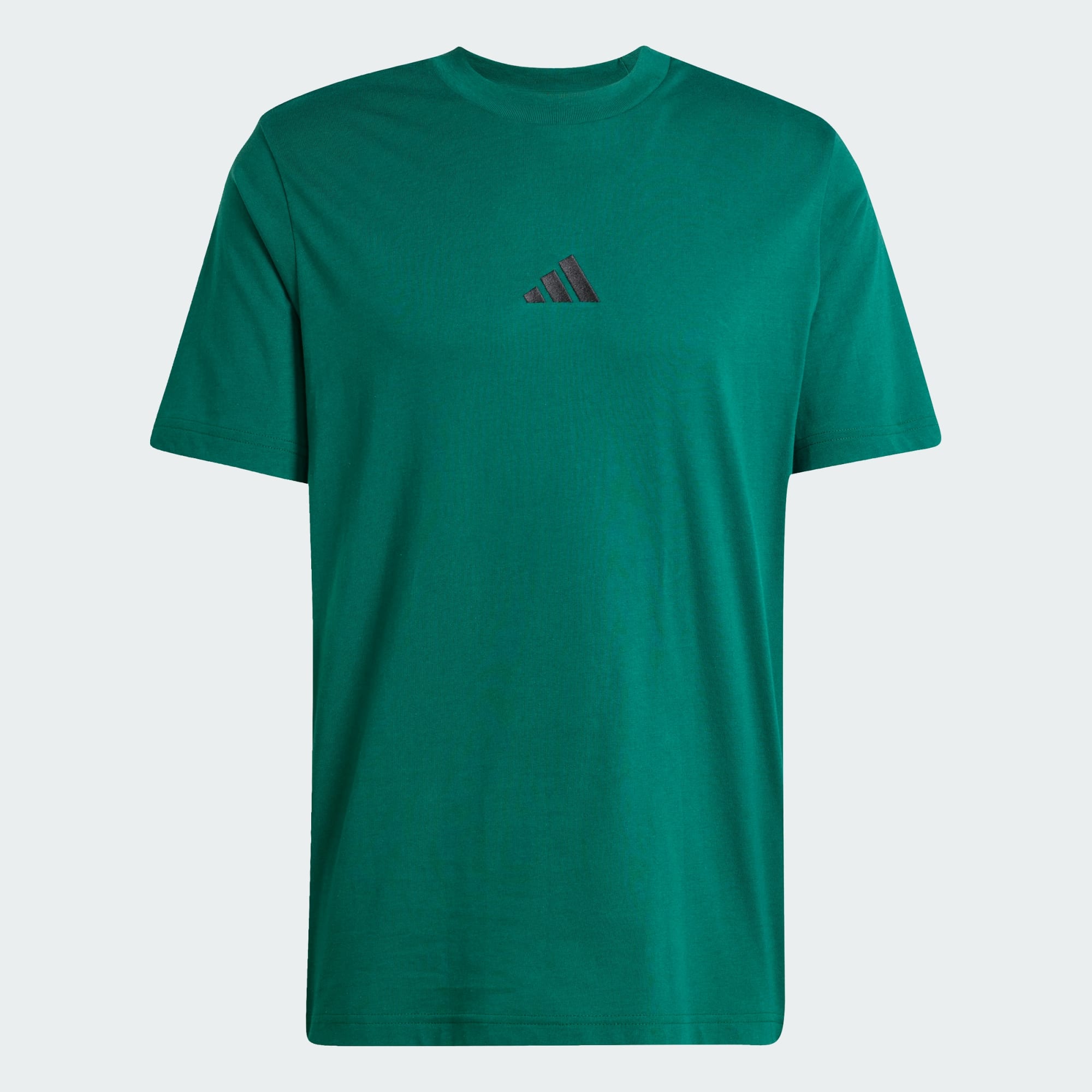 ADIDAS MEN'S ESSENTIALS 3-STRIPES SINGLE JERSEY GREEN TEE