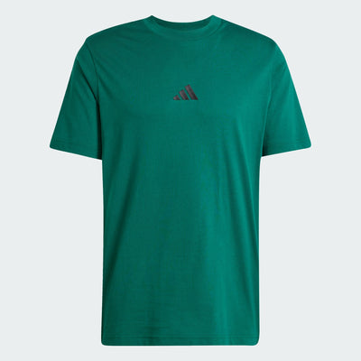 ADIDAS MEN'S ESSENTIALS 3-STRIPES SINGLE JERSEY GREEN TEE