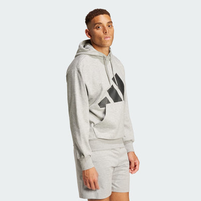Adidas Men's Essentials Big Logo Fleece Grey Hoodie