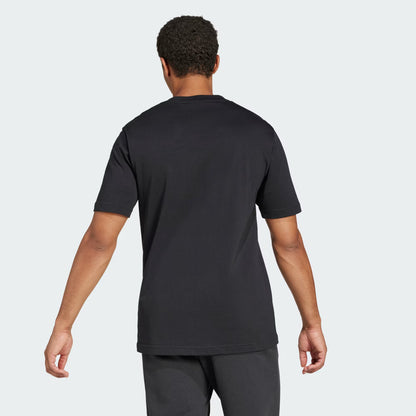 Adidas Men's Essentials Big Logo Black Tee