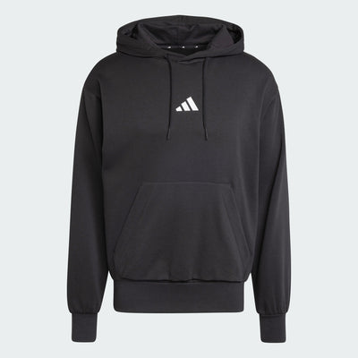 Adidas Men's Feelcozy Fleece Black Hoodie